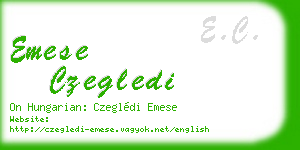 emese czegledi business card